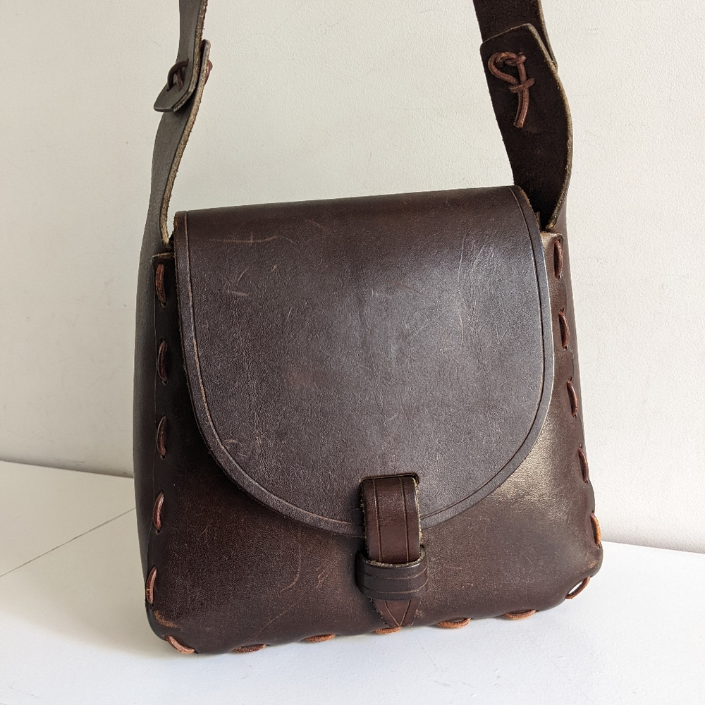 Vintage Bort Carleton tooled leather bag Bohemian